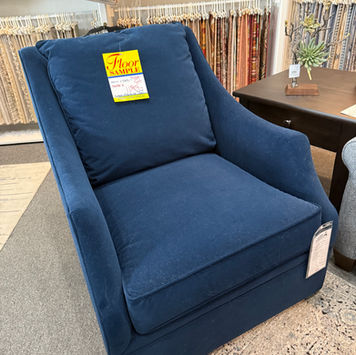 blue swivel chair 