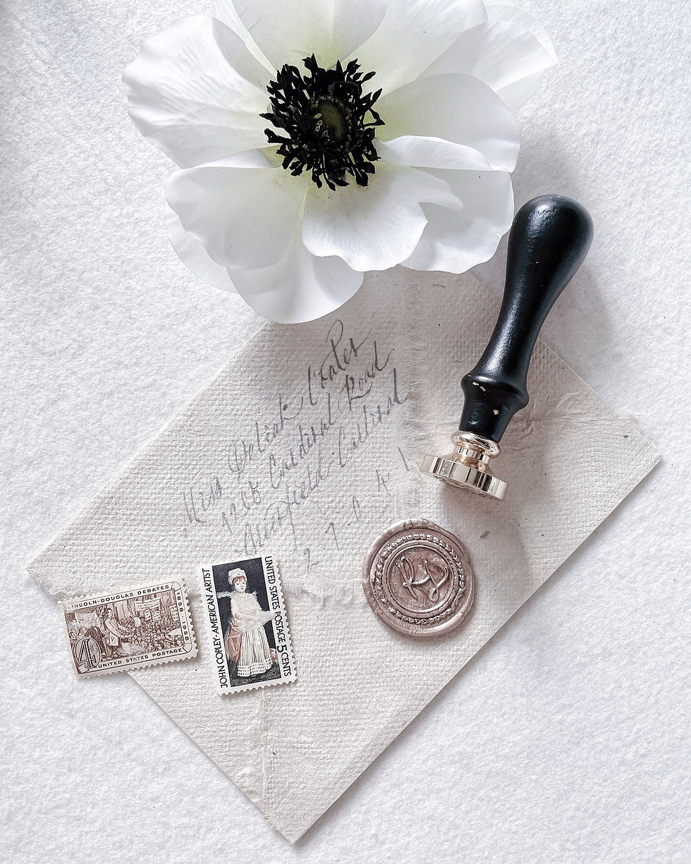 縮圖：[TIARA] CUSTOM WAX SEAL STAMP 婚禮封蠟章 連英文書法設計- TIARA WREATH