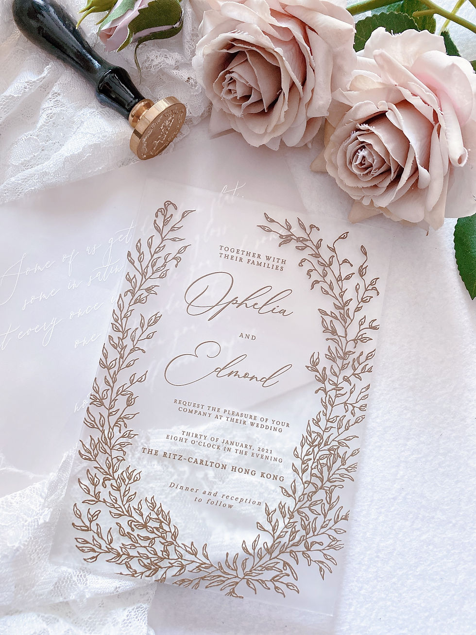 Thumbnail: [FOREST MATTE ACRYLIC] WEDDING INVITATION COLLECTION 透明磨砂囍帖 (MIN 30'S)