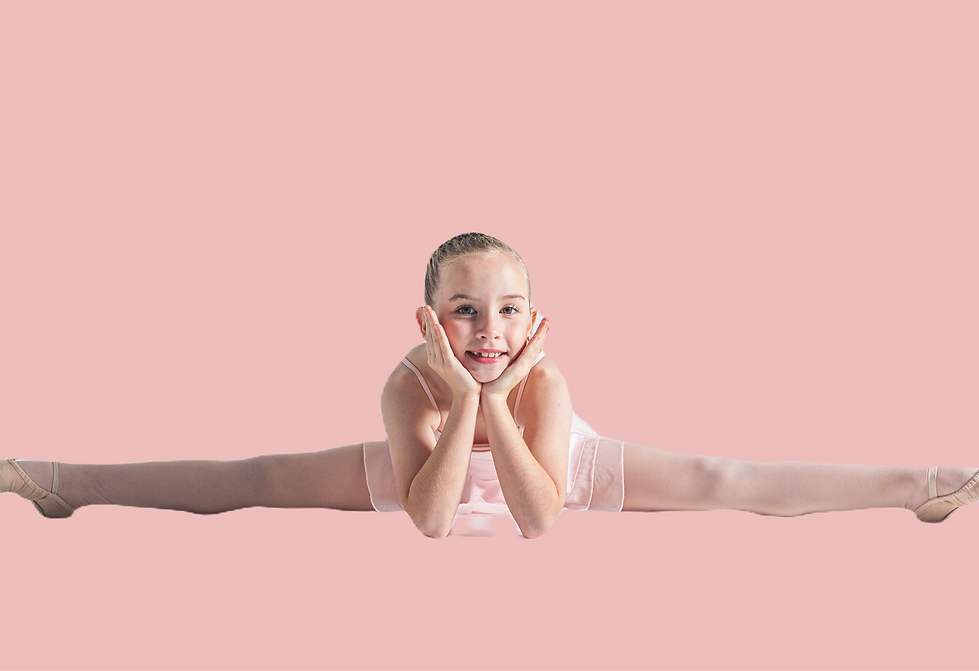 Young ballerina in splits position_edite