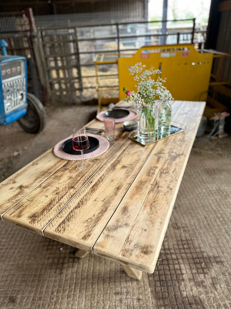 Thumbnail: X Leg heavy scaffold plank top table