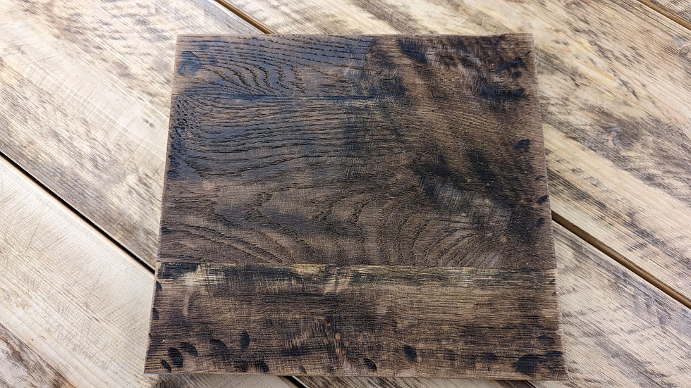 Thumbnail: Carved dark wooden wall floral plaque