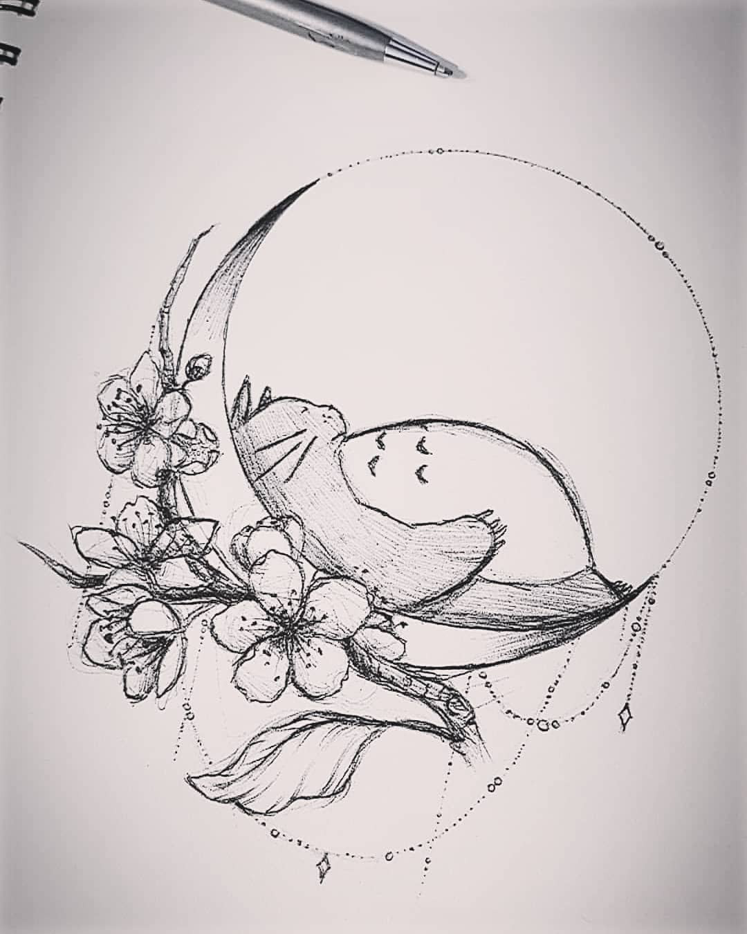 Totoro Tattoo Design By Larissa Long Totoro Tattoo Design By Larissa Long