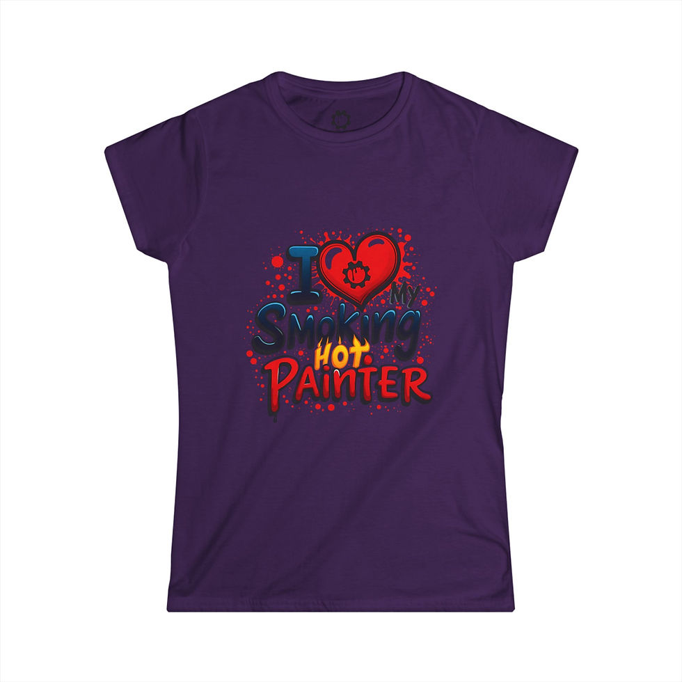Thumbnail: I Love My Smoking Hot Painter  -Women's Softstyle Tee