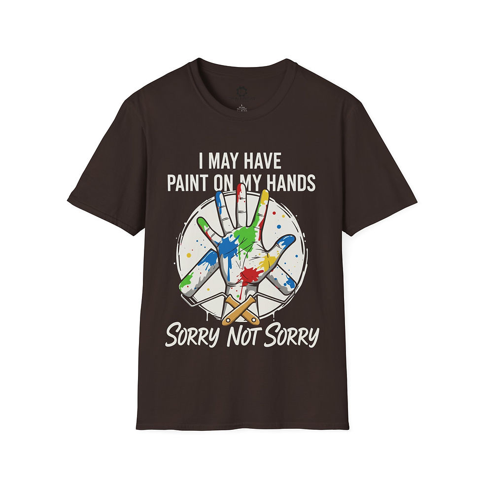 Thumbnail: I May Have Paint on My Hands - Unisex Softstyle T-Shirt