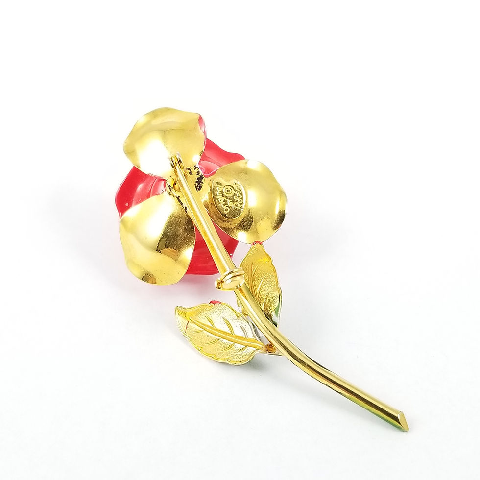 Thumbnail: 1960's Enamel Flower Brooch