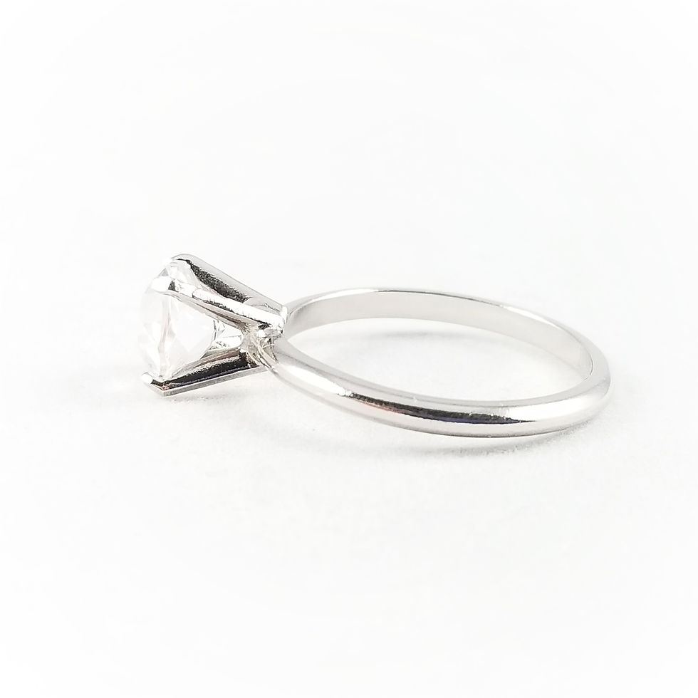 Thumbnail: 10k Plate CZ Engagement Ring