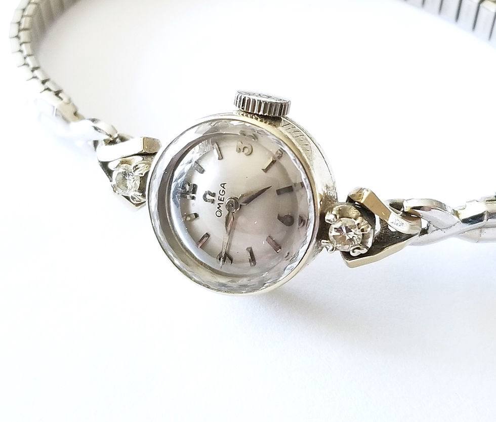 Thumbnail: Vintage 14k Omega Ladies Wrist Watch