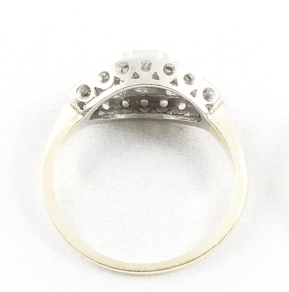 Thumbnail: 14k Art Deco Orange Blossom Wedding Set