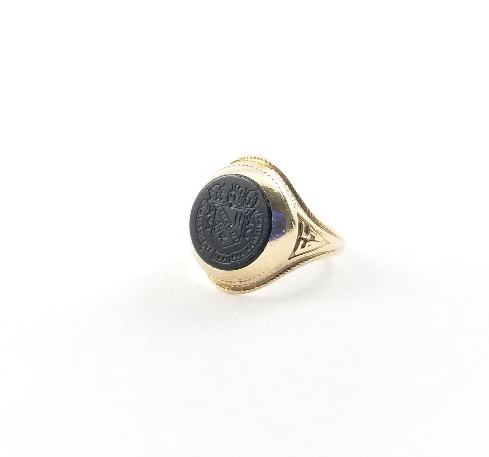 10k Black Onyx "1965" North Carolina Graduation Ring