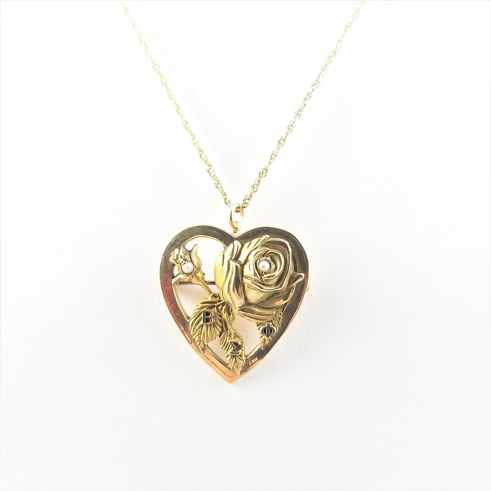 Thumbnail: Vintage "Order of the Rose" Beta Sigma Phi Heart