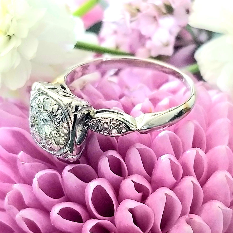 Thumbnail: 14k Art Deco Diamond Ring