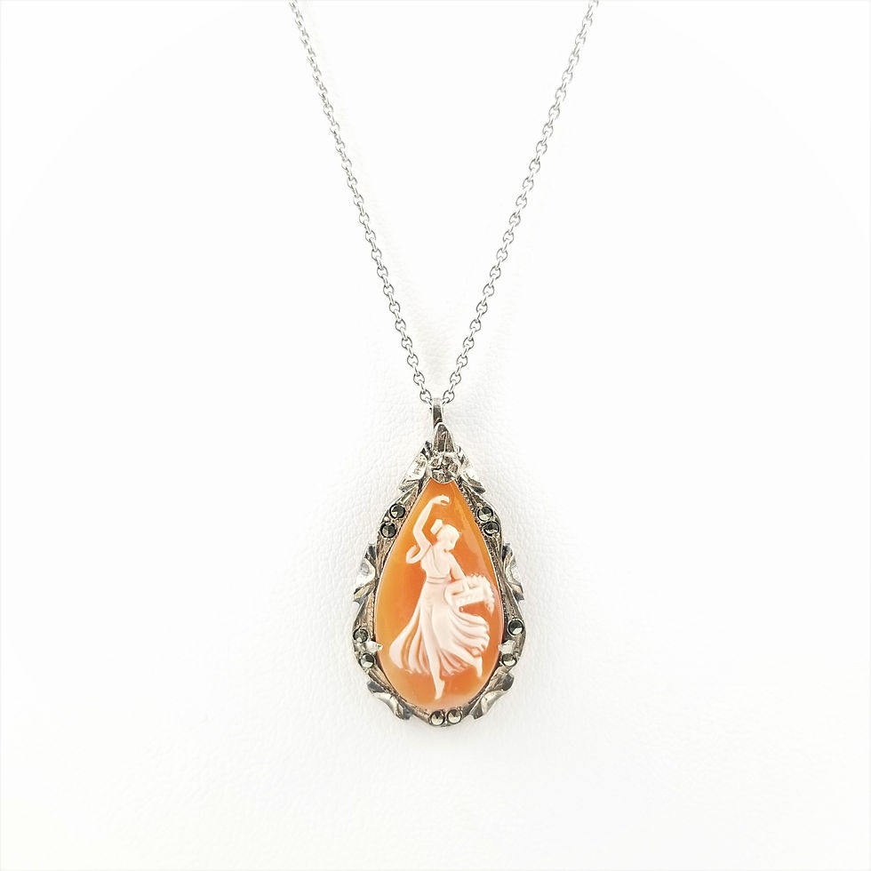 Thumbnail: Art Deco Carnelian Cameo Set