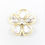 Thumbnail: 1940's Coro Pave' Crystal Flower Brooch