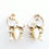 Thumbnail: Retro Gold Tone Faux Pearl Clip On Earrings
