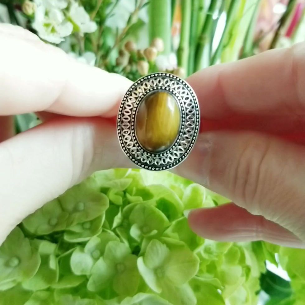 Thumbnail: Sterling Silver Tigers Eye Ring