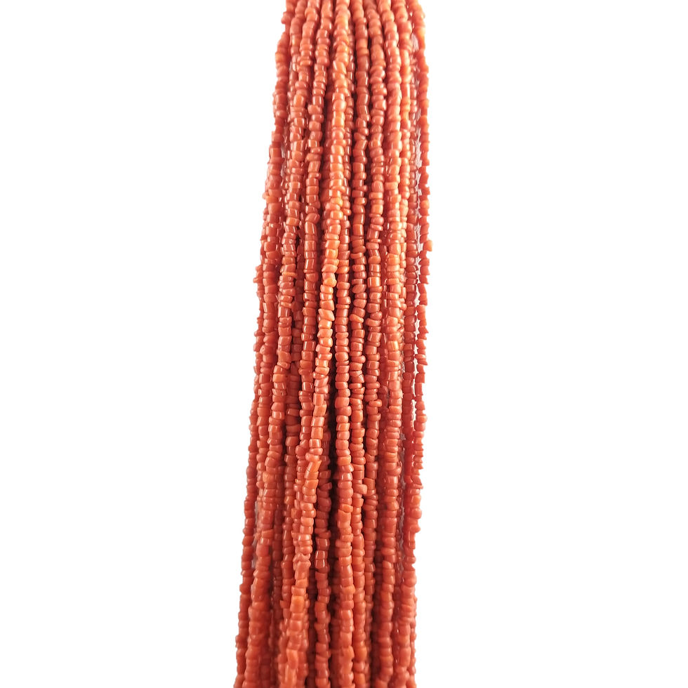 Thumbnail: Navajo 32" Red Glass Bead Necklace