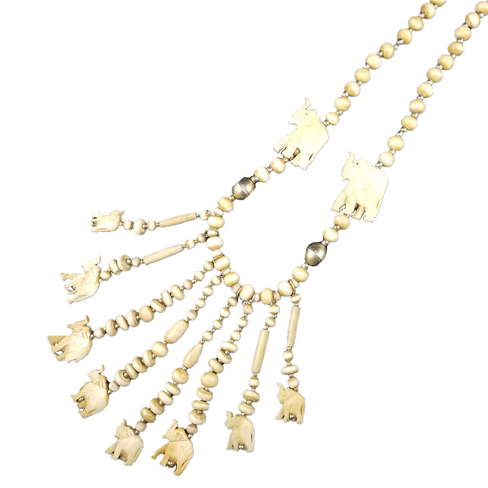 Thumbnail: Vintage Celluloid  Elephant Necklace