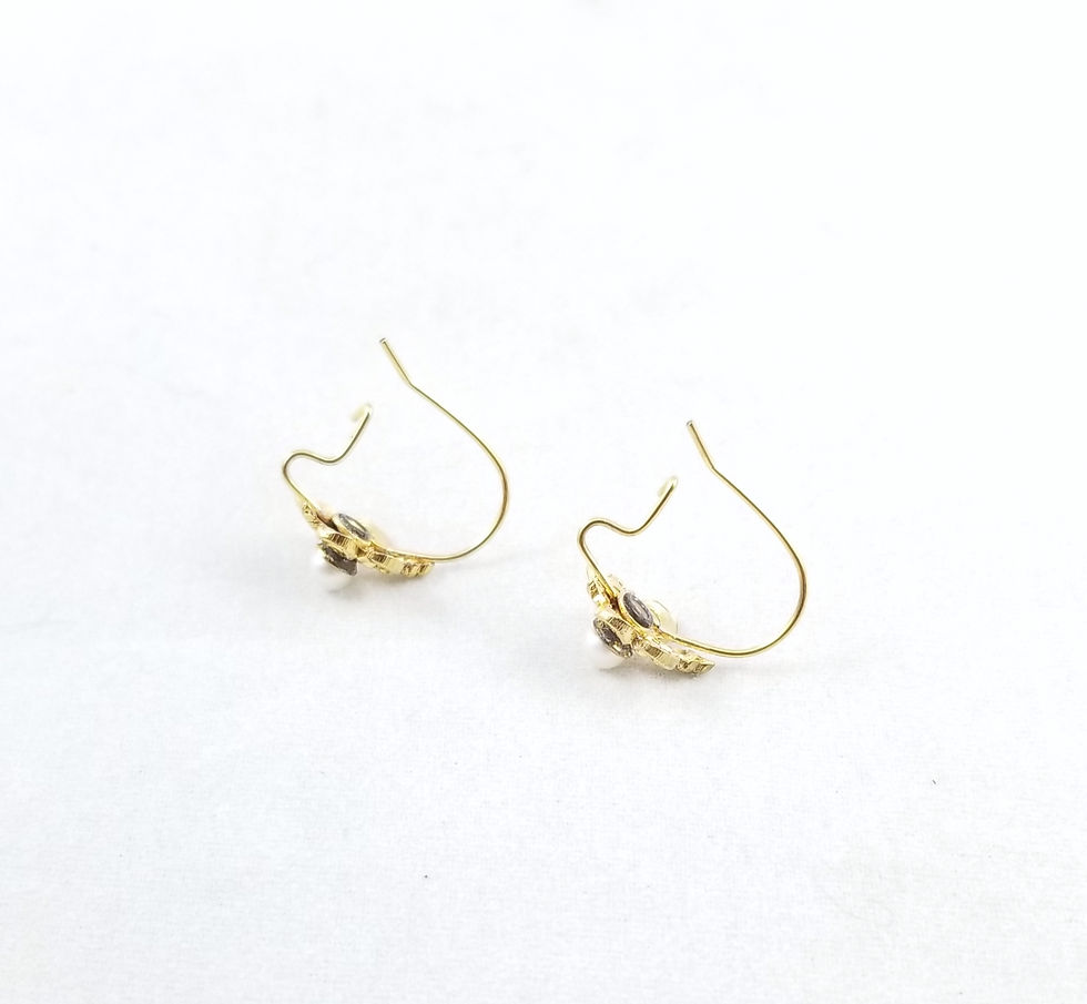Thumbnail: Pearl Butterfly Earrings 14k Gold Plate