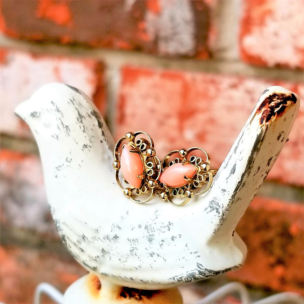Thumbnail: Angel Skin Coral 1/20 12k Gold Fill Screw Back Earrings by Sorrento