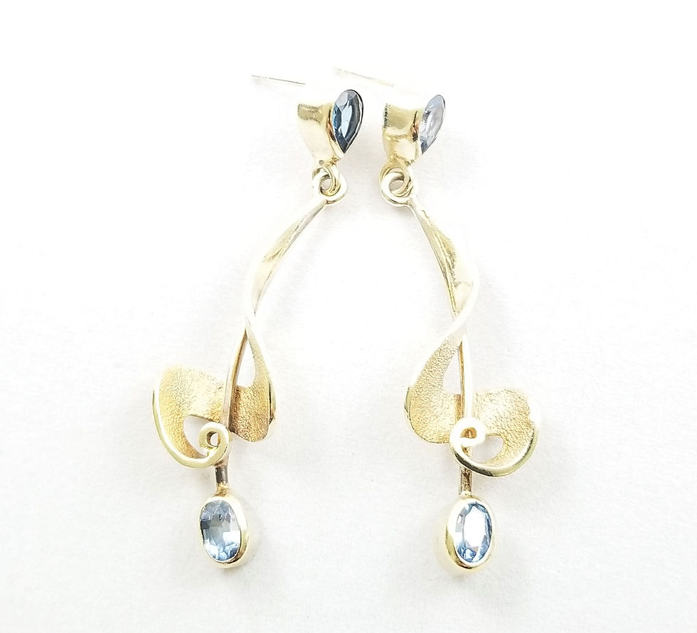 Thumbnail: Artisan Topaz & Sterling Earrings
