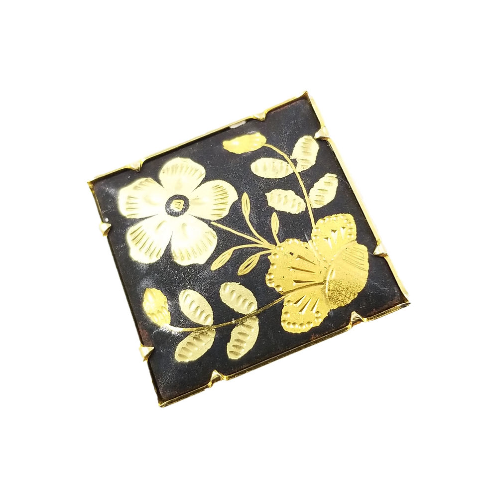 Thumbnail: Damascene Floral Brooch