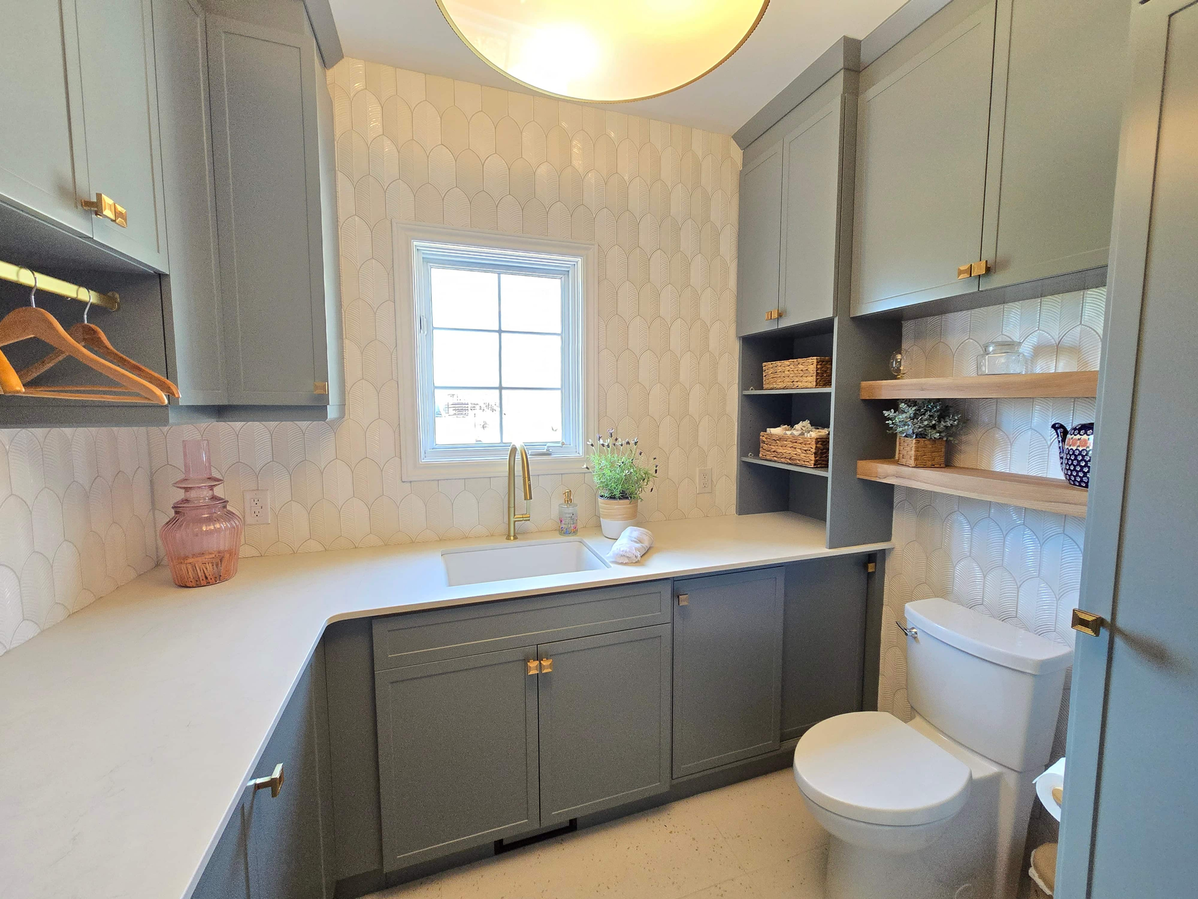 Modern Laundry and Powder Room | Baker Design