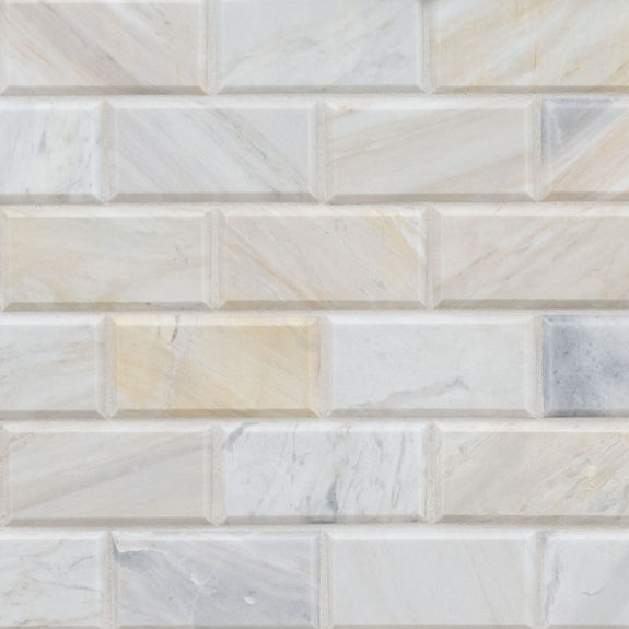 ATHENA GOLD BEVELED White