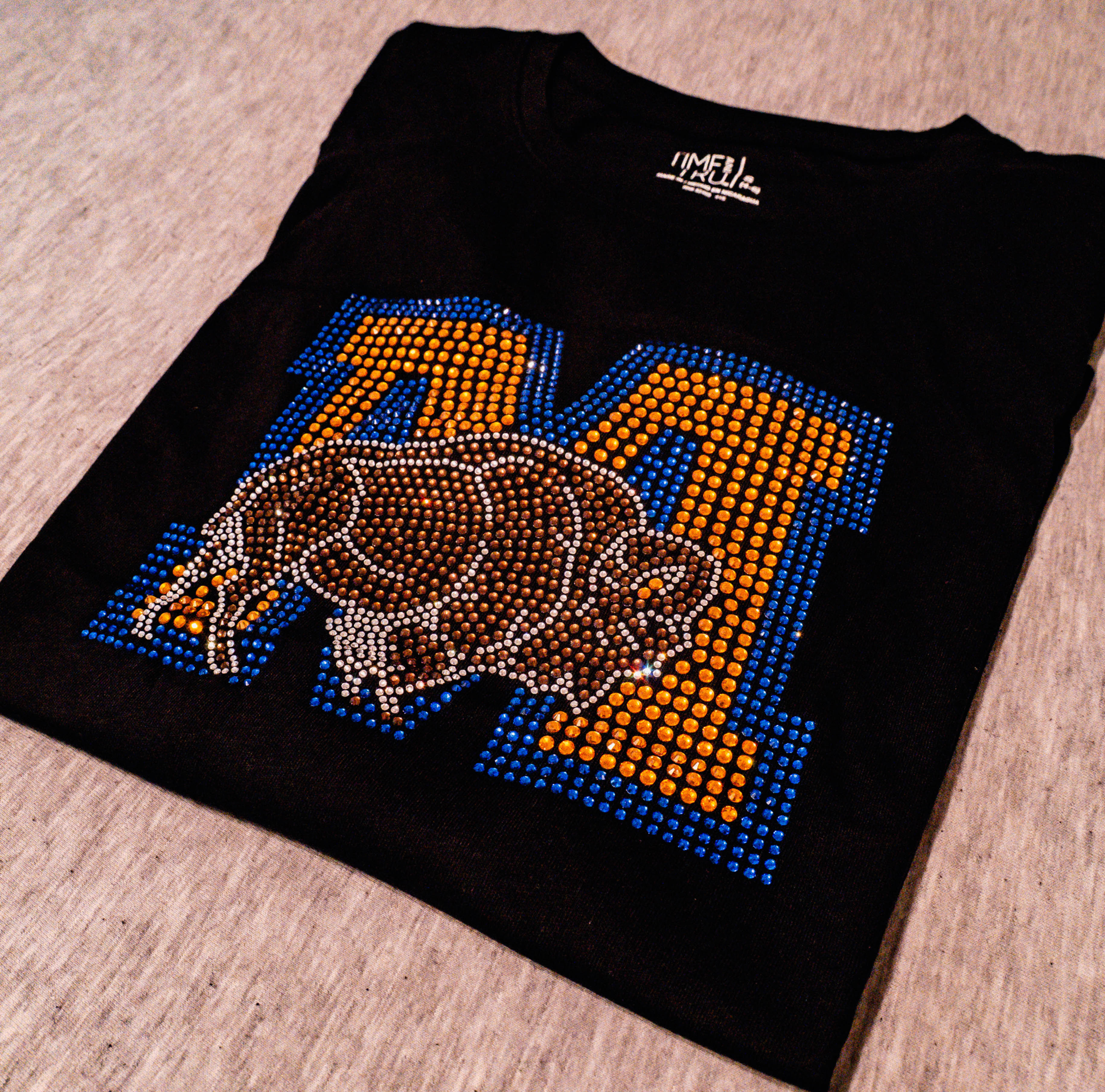 Women's Black Long Sleeve Milby Alumni Bling Tee