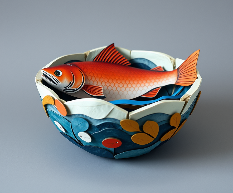 Salmon Paper Mâché Bowls at FISH Hatchery