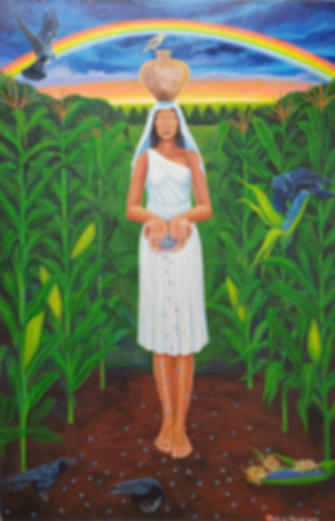 Phillip Pursel: "Corn Maiden", (signed print)
