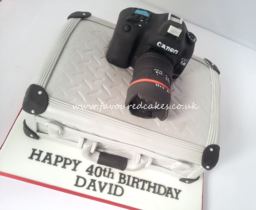 Camera and Aluminium Camera Box Cake