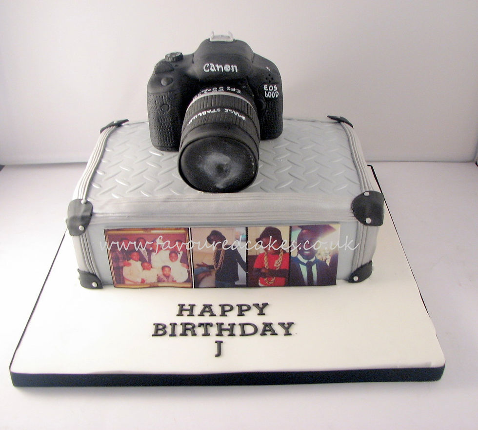 Canon Camera & Box Picture Cake
