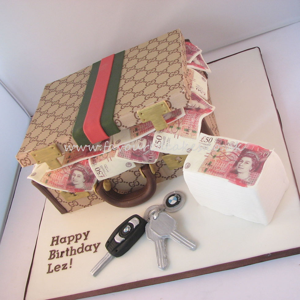 Gucci Suitcase BMW Money Cake