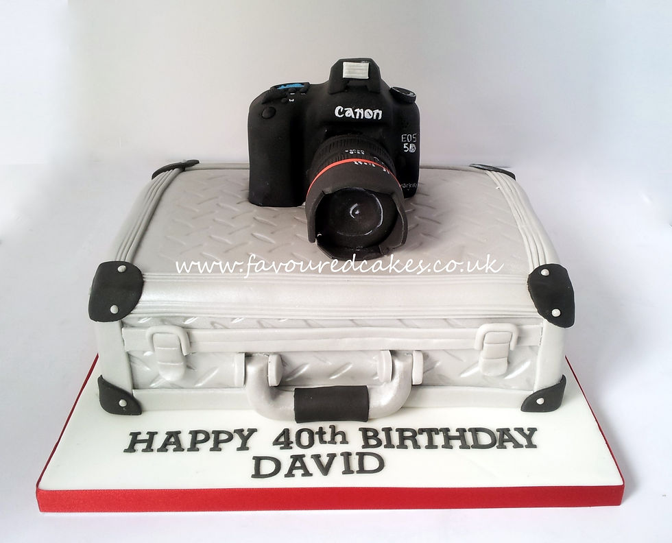 Camera and Aluminium Camera Box Cake