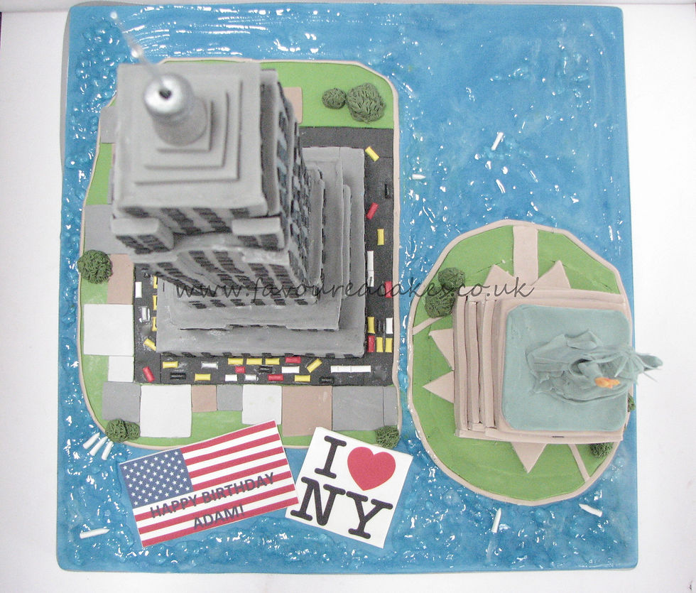 New York Themed cake - Birdseye view