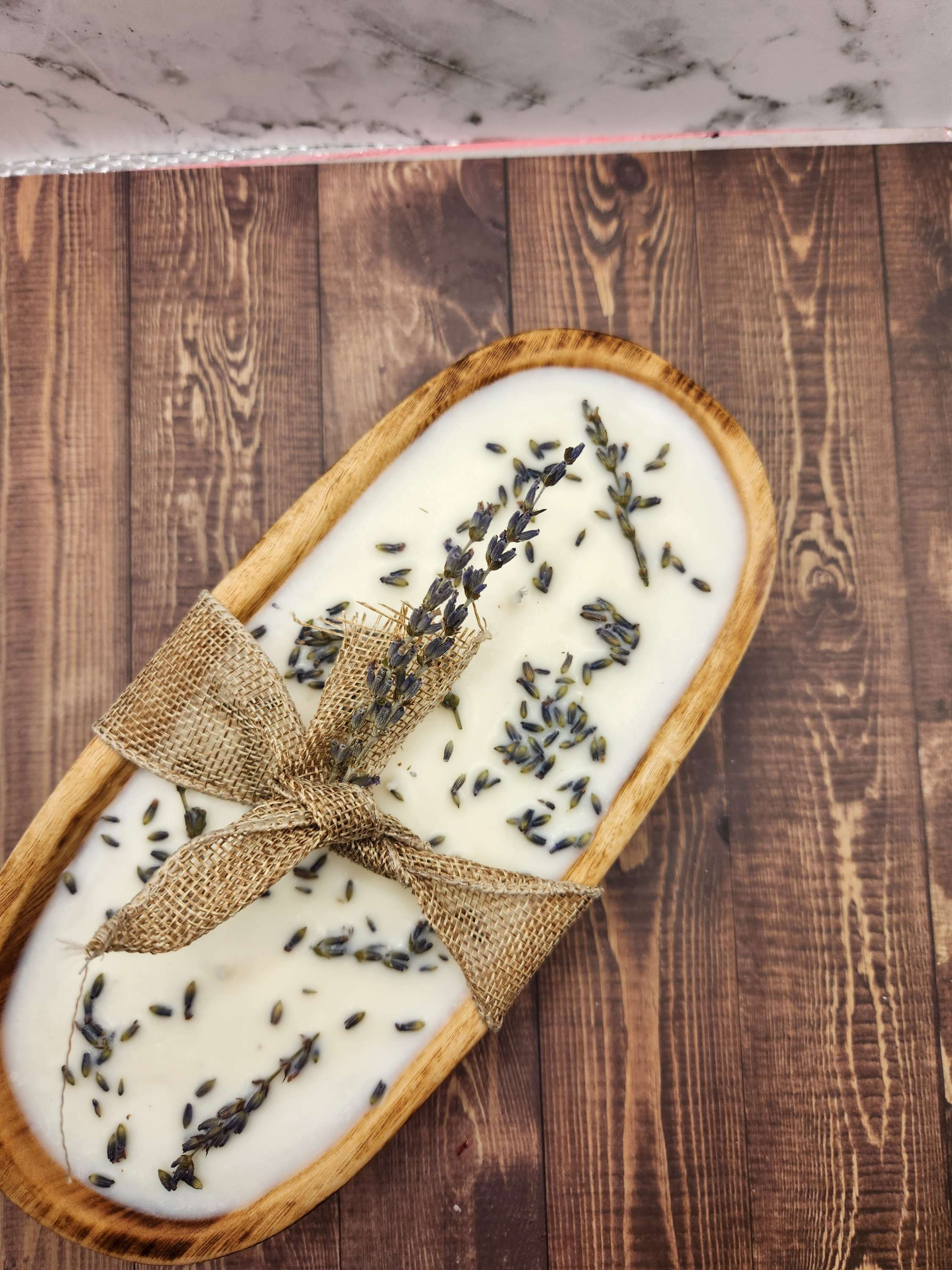 Sandalwood + Bergamont with Lavender Dough Bowl Candle