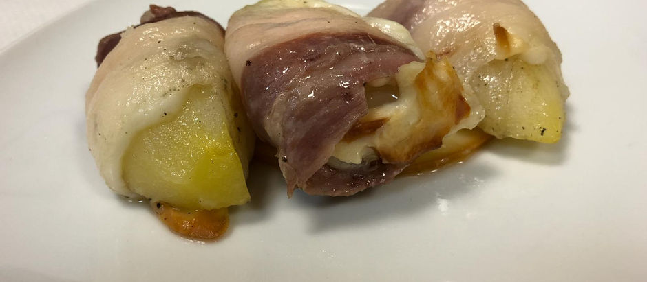 Bombette di scamorza affumicata con lardo ossolano