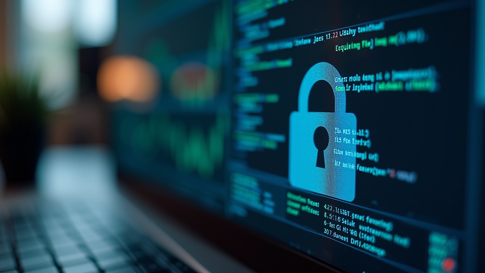 Close-up view of a computer screen showing data encryption software