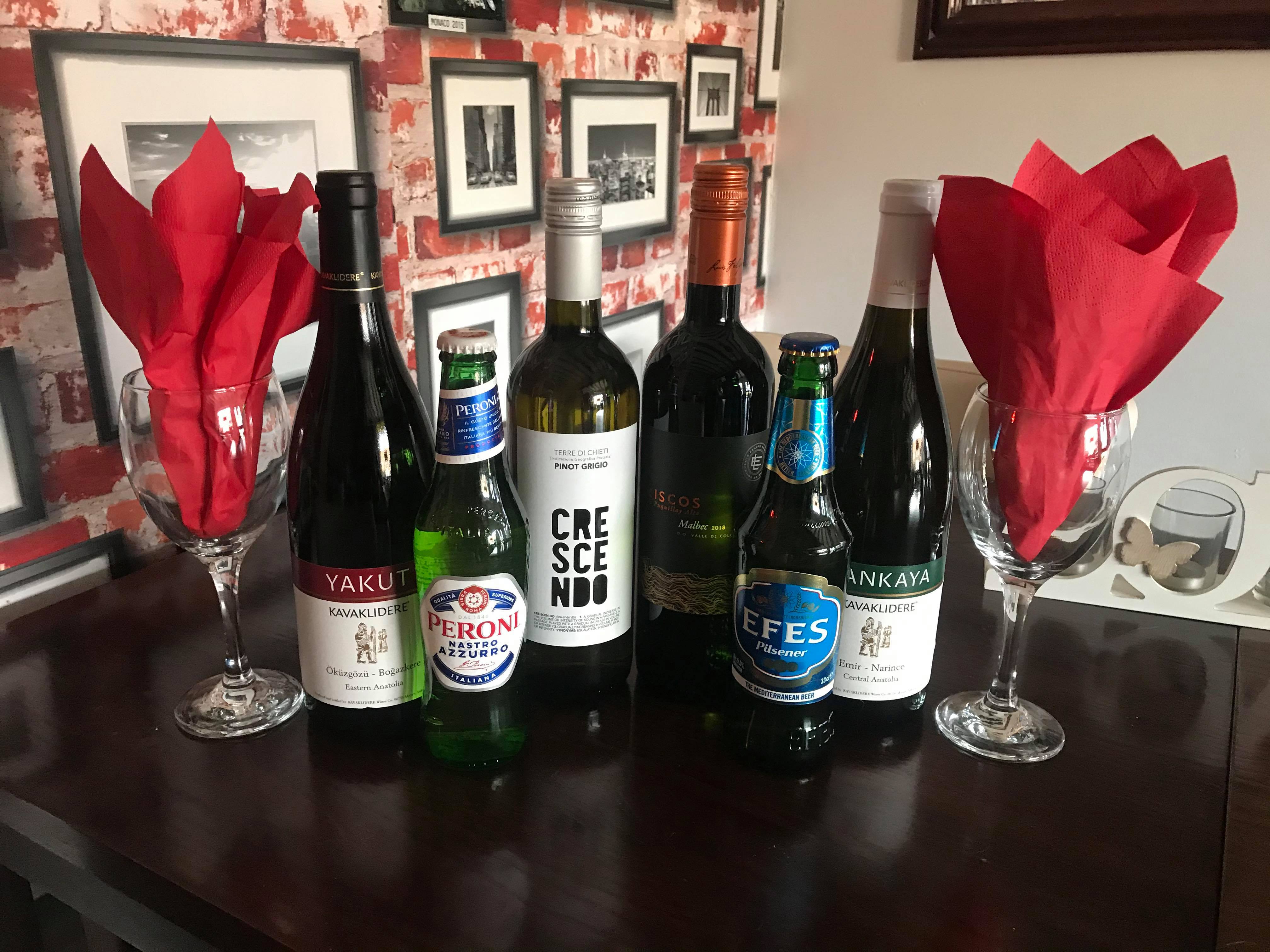 Arranged Food and Objects