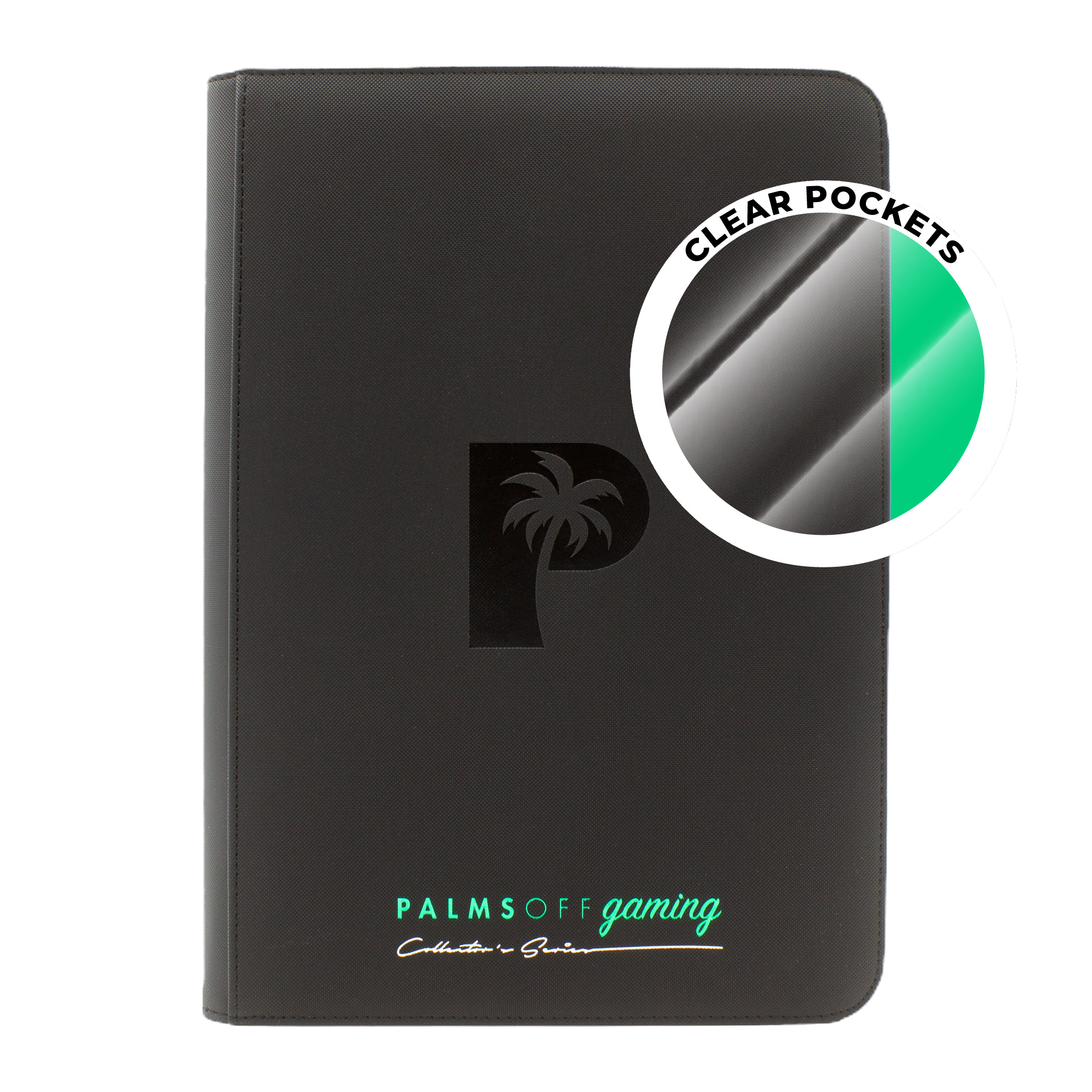 Collector's Series Top Loader Zip Binder - BLACK (CLEAR)