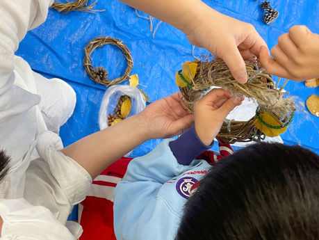 クリスマスリース作り