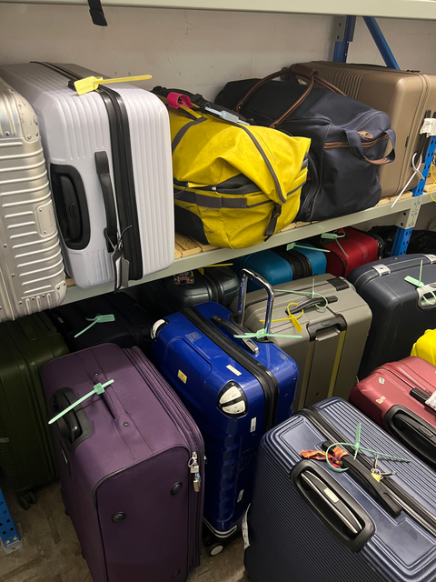 Luggage in storage