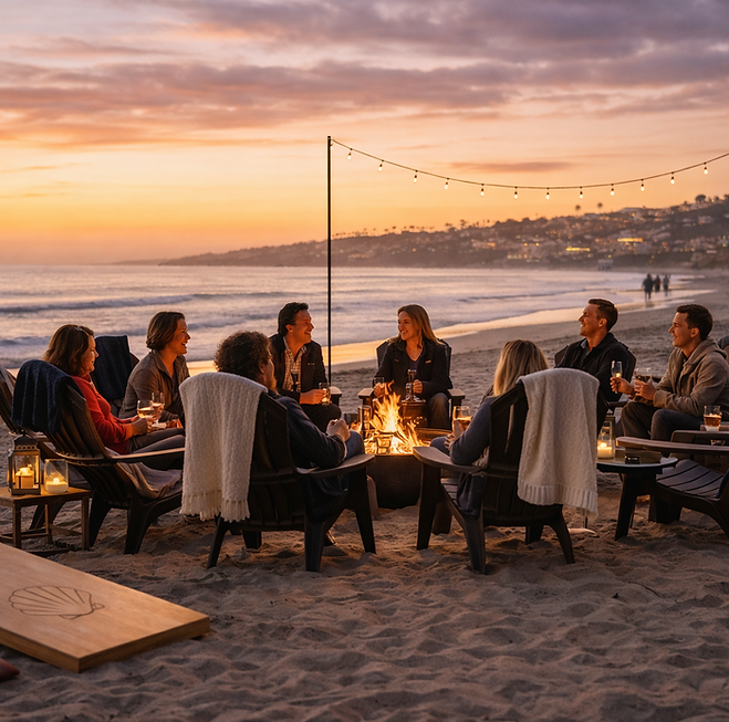 Sunset bonfire gatherings in La Jolla.png