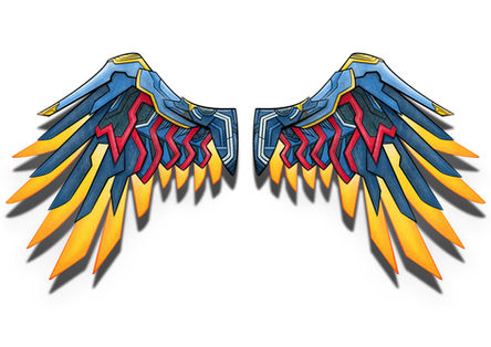 Digital painting of robotic wings, to be used in the 'we are angels' Tamworth art trail. Sci-fi. anime. Manga. comic. 
Ben Cav