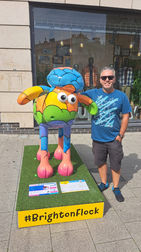 Photo op with my Custom painted Shaun the sheep for the Brighton art trail, in aid of the Martlets charity. Aardman animation. 
Ben Cav