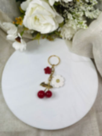 Porte-clés / Gri-gri de sac « Cerise »