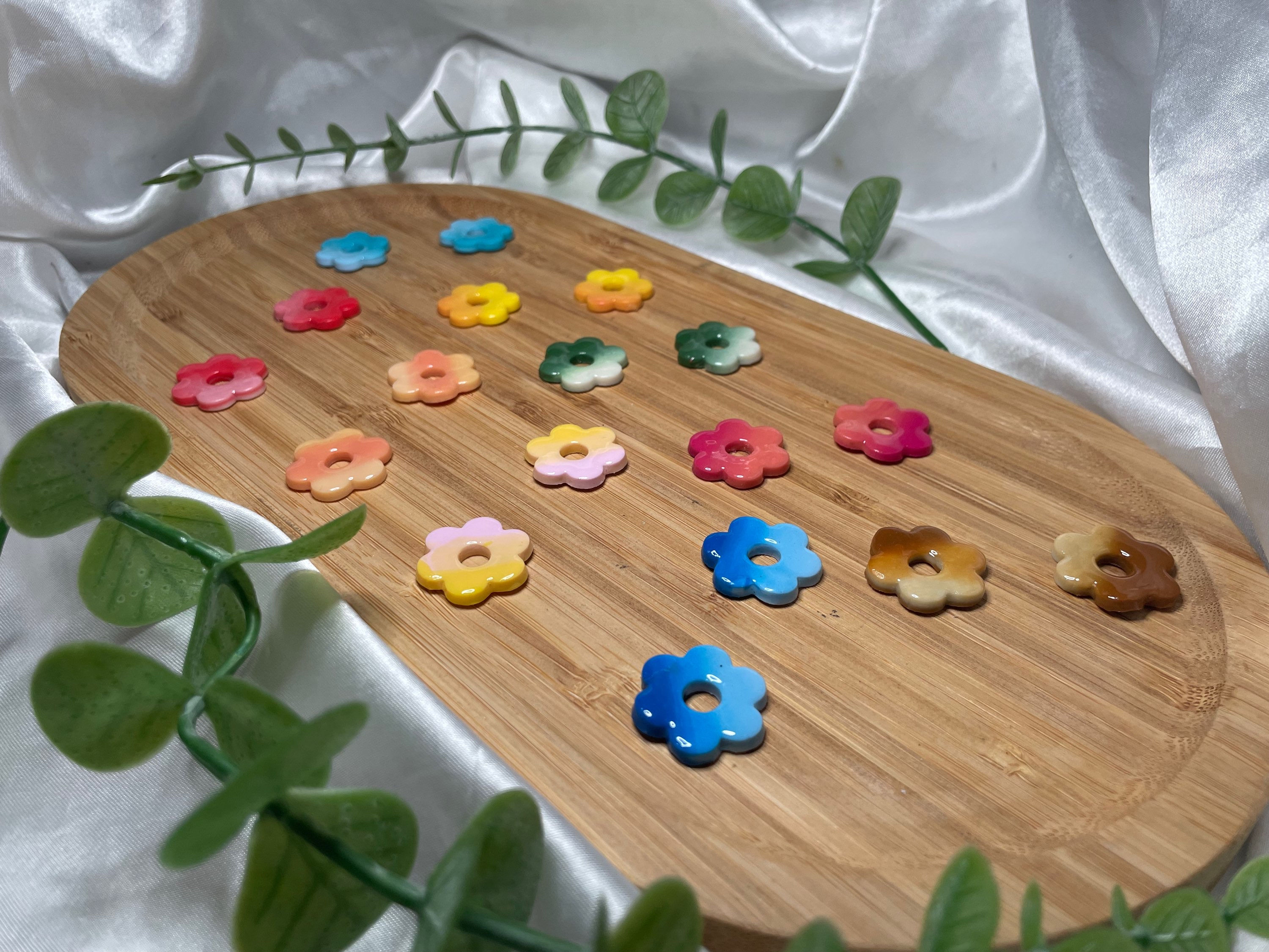 Fleurs interchangeables  « Iris », dégradées. 