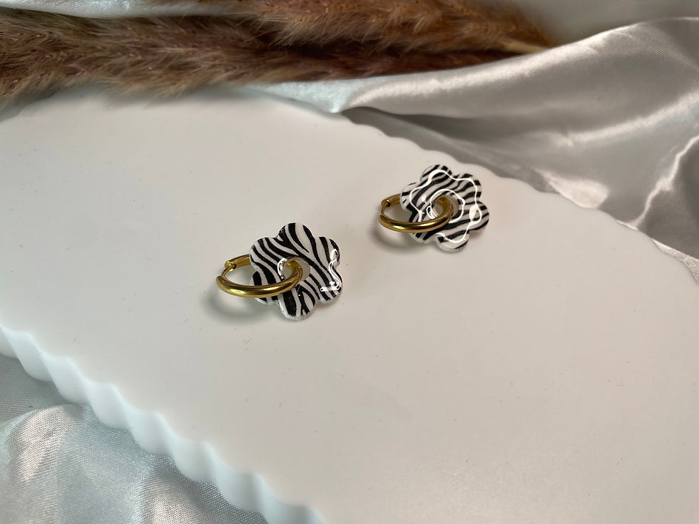 Miniature : Boucles d’oreilles « Iris », thème animaux .