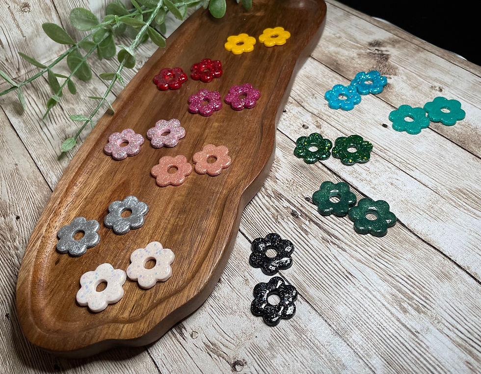 Fleurs interchangeables « Iris », à paillettes